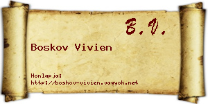Boskov Vivien névjegykártya