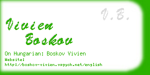 vivien boskov business card